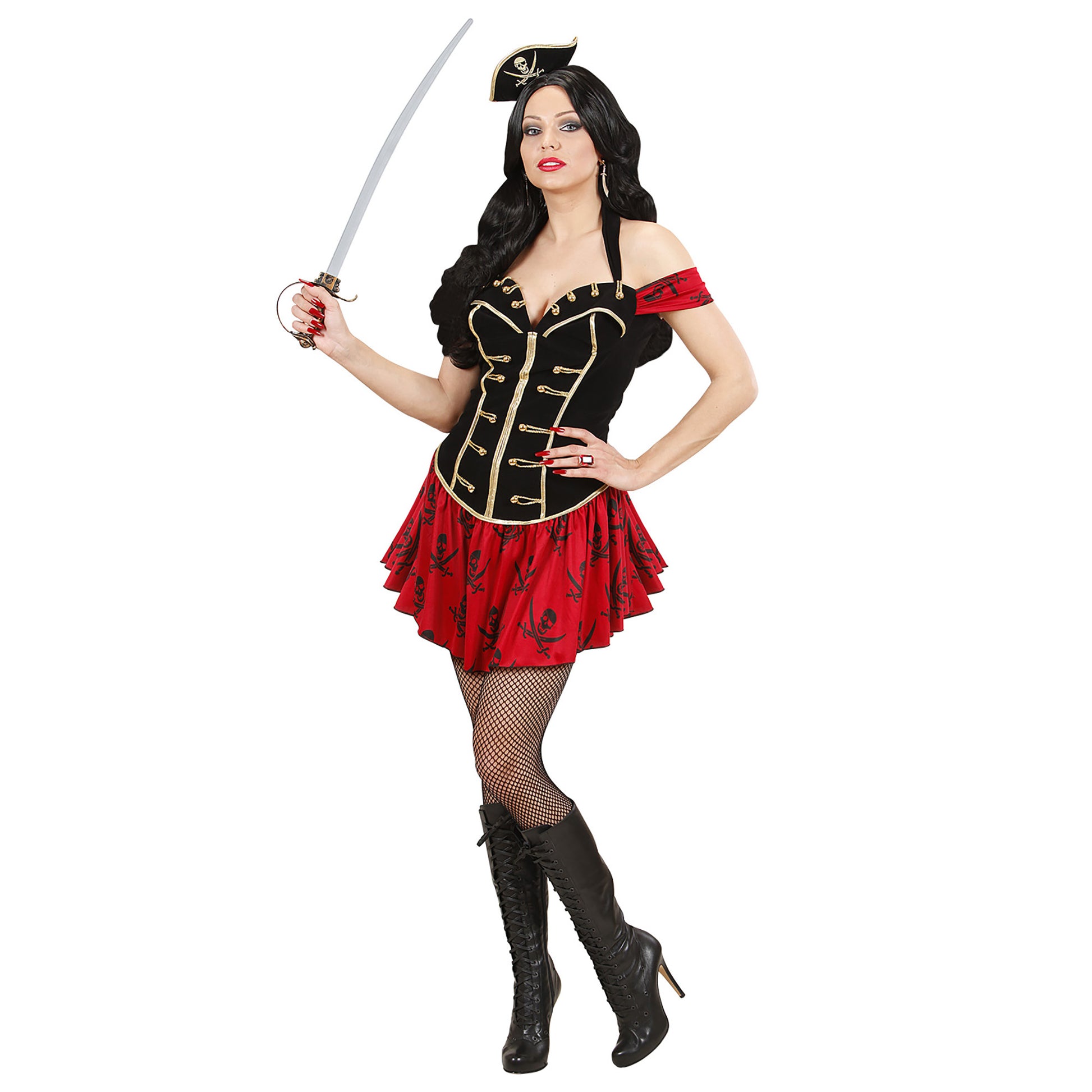 "BUCCANEER GIRL" (Kleid, Minidreizackhut) – Detailansicht