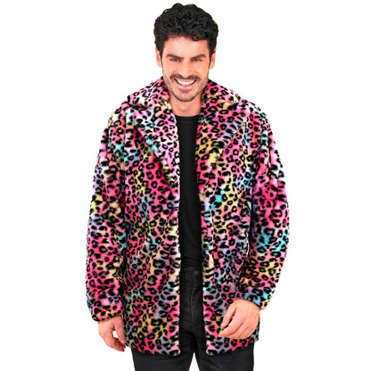 "BUNTE ANIMALIER LEOPARDENMUSTER PLÜSCHJACKE" – Ansicht 5