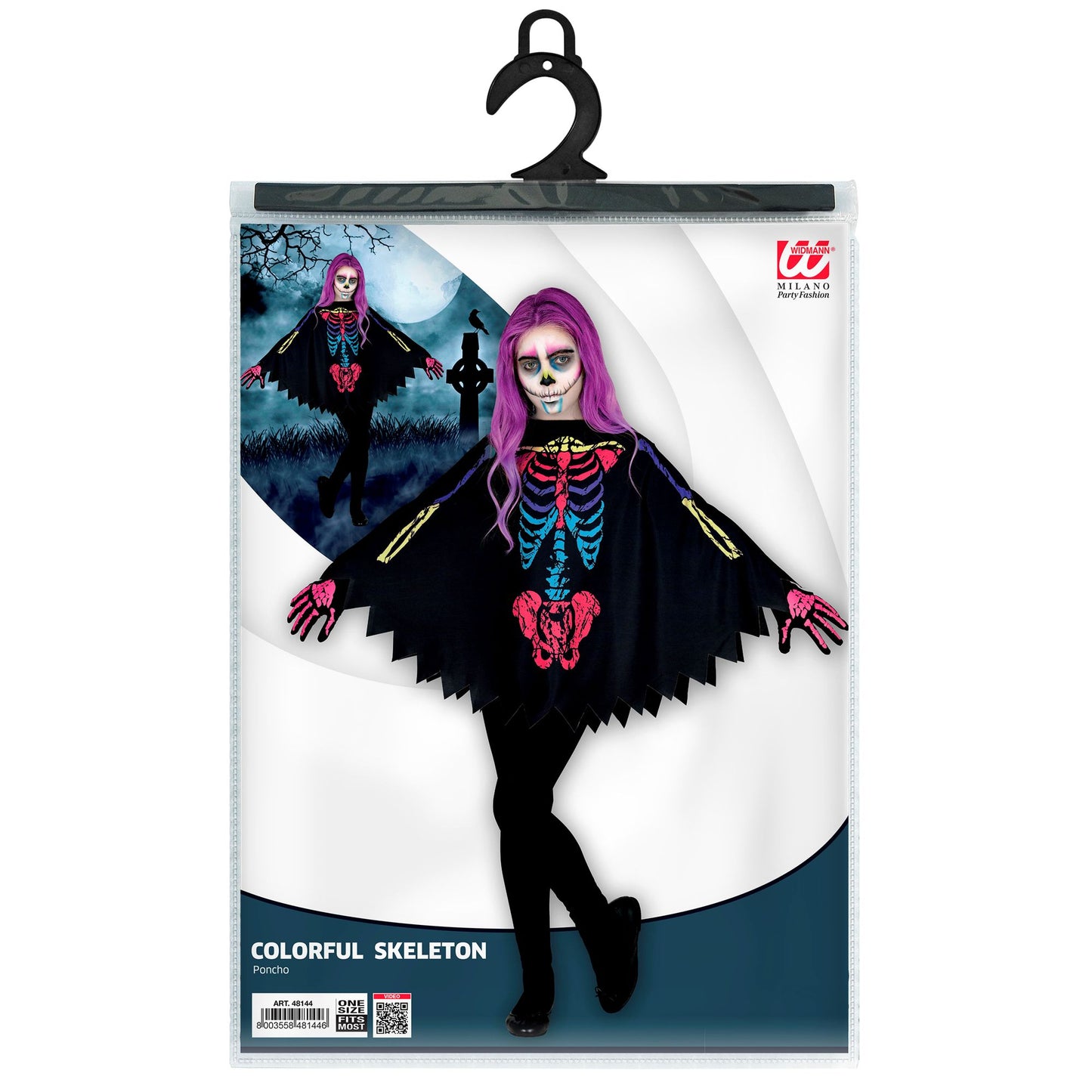 "BUNTES SKELETT" (Poncho) – Ansicht 4