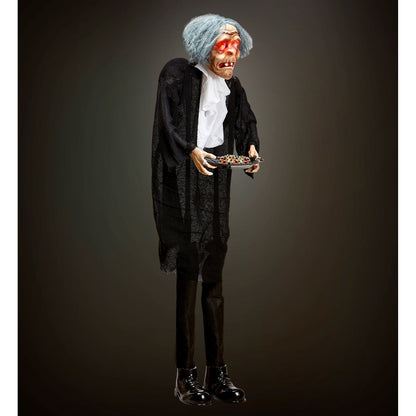 "BUTLER MIT TABLETT, ROTE WECHSELND BLINKENDE LED AUGEN" 120 cm – Ansicht 4