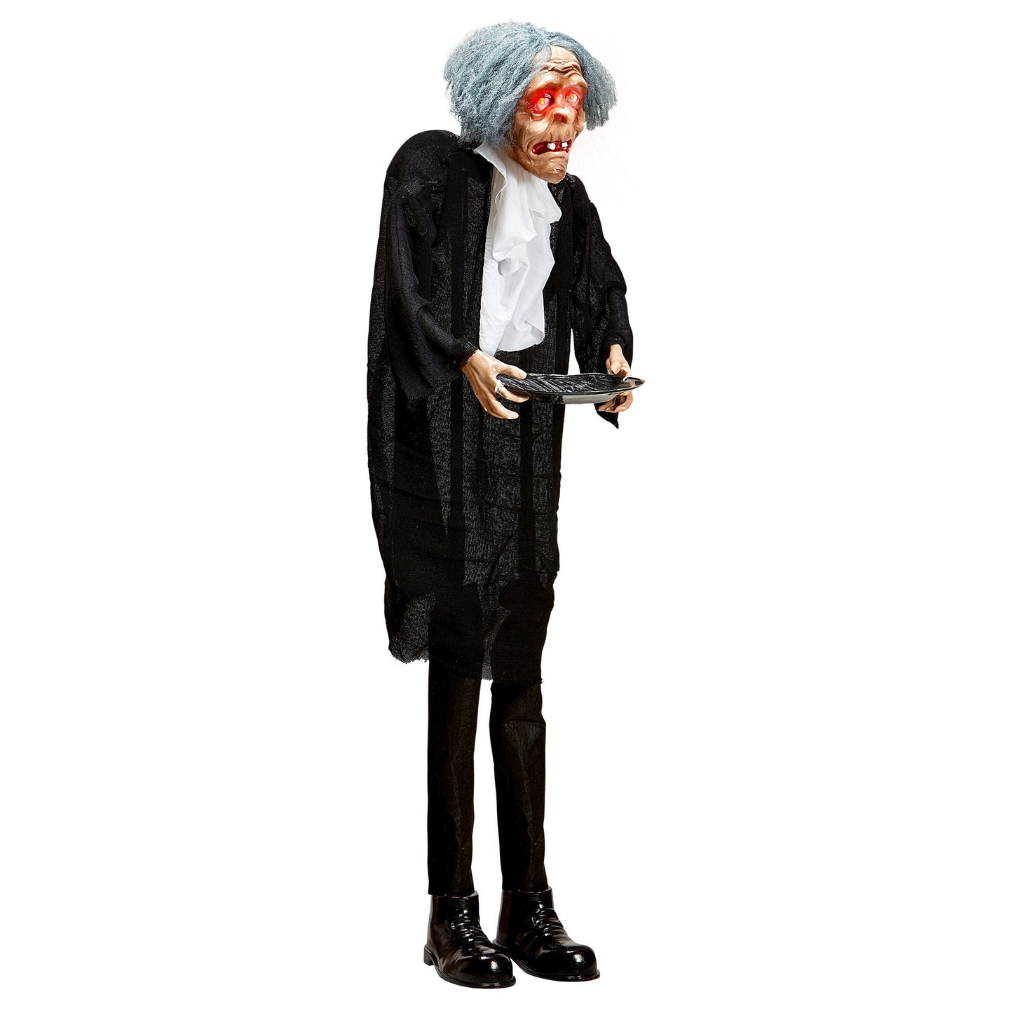 "BUTLER MIT TABLETT, ROTE WECHSELND BLINKENDE LED AUGEN" 120 cm – Ansicht 5