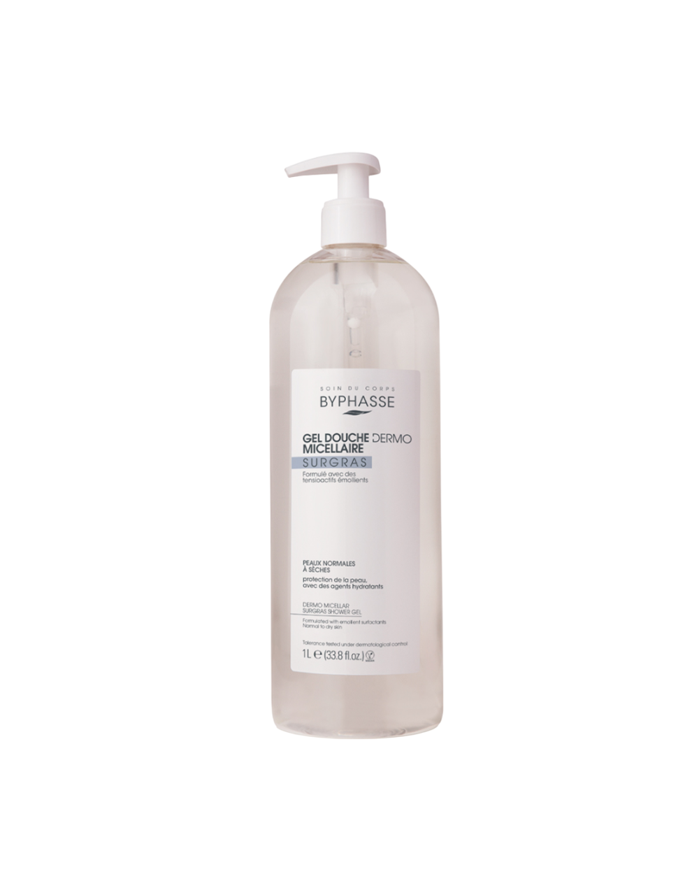 Byphasse, Dermo Micellar, Sanfte Reinigung, Duschgel, Für normale bis trockene Haut, 1000 ml *Tester