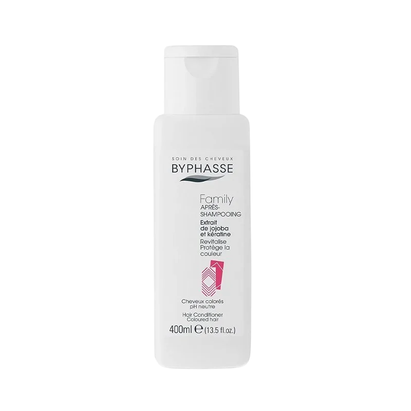 Byphasse, Family, Jojoba und Keratin, Haarspülung, Revitalisierung, 400 ml *Tester