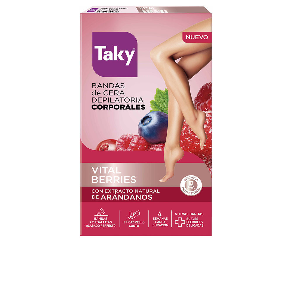 RED FRUITS body wax strips for hair removal 16 units