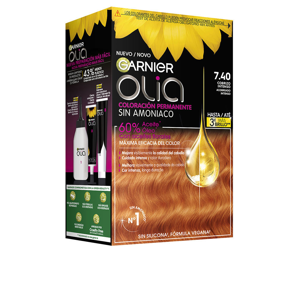 OLIA coloración permanente sin amoniaco #7.40-cobrizo intenso 1 u