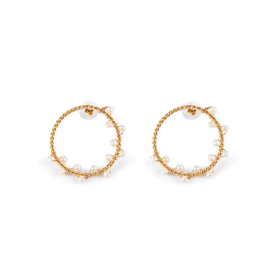 SHIMA earrings #bright gold 1 u
