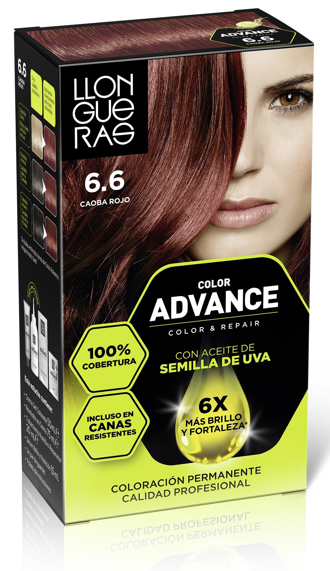 LLONGUERAS LLONGUERAS Color Advance Haarfarbe 6,6 Caoba Rojo Intenso 1 Stück Kosmetik
