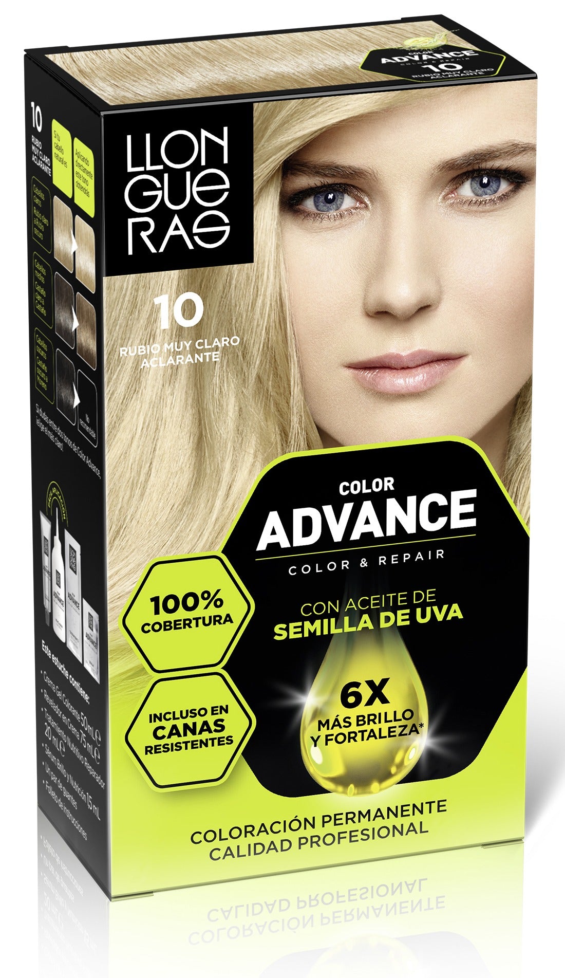 Llongueras Color Advance 10 Rubio Muy Claro Aclarante Haarfarbe 1 U
