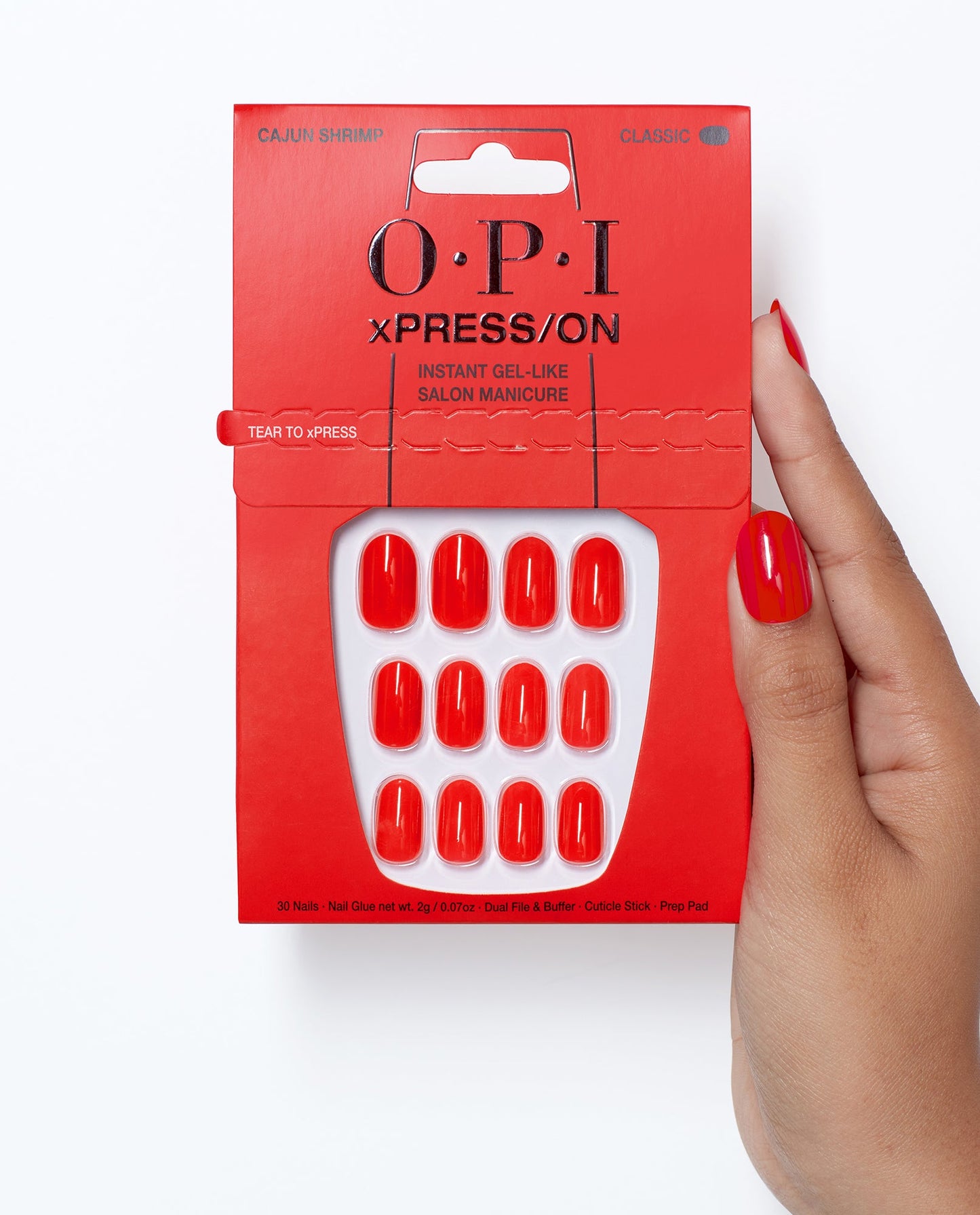 OPI OPI Xpress-On Künstliche Fingernägel Ton Cajun Shrimp 30 Stück Kosmetik