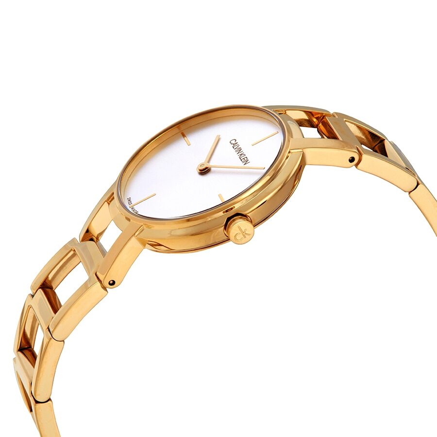 Calvin Klein CHEERS K8N23546 Damen Quarzuhr Gold Edelstahl 32 mm – Seitenansicht