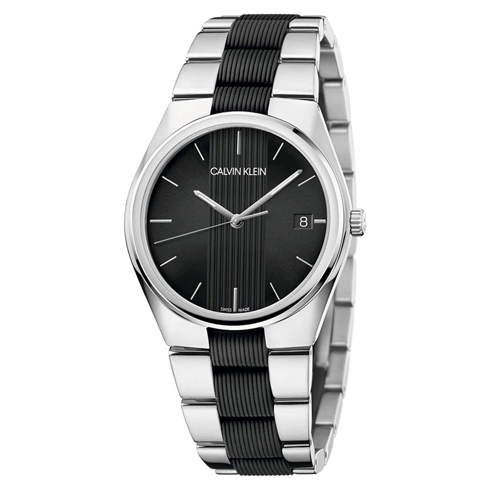Calvin Klein CONTRAST Herren Armbanduhr 40 mm Edelstahl Datum – Detailansicht