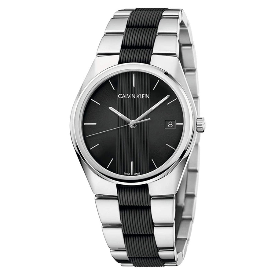 Calvin Klein CONTRAST Herren Armbanduhr 40 mm Edelstahl Datum – Detailansicht