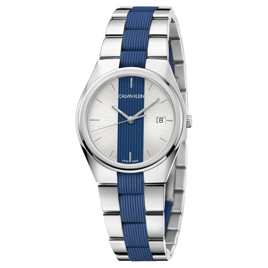 Calvin Klein CONTRAST K9E231VX Damen Quarzuhr Edelstahl 34 mm – Detailansicht