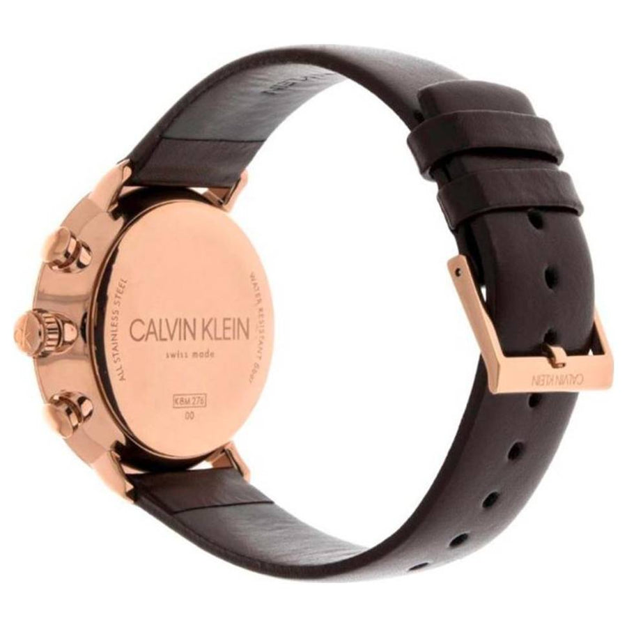 Calvin Klein HIGN NOON K8M276G6 Chronograph Armbanduhr 43 mm Gold – Detailansicht