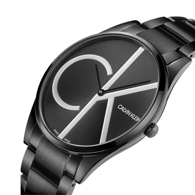 Calvin Klein MEMORY K4N21441 Only Time Damen Quarzuhr Schwarz 38 mm – Detailansicht