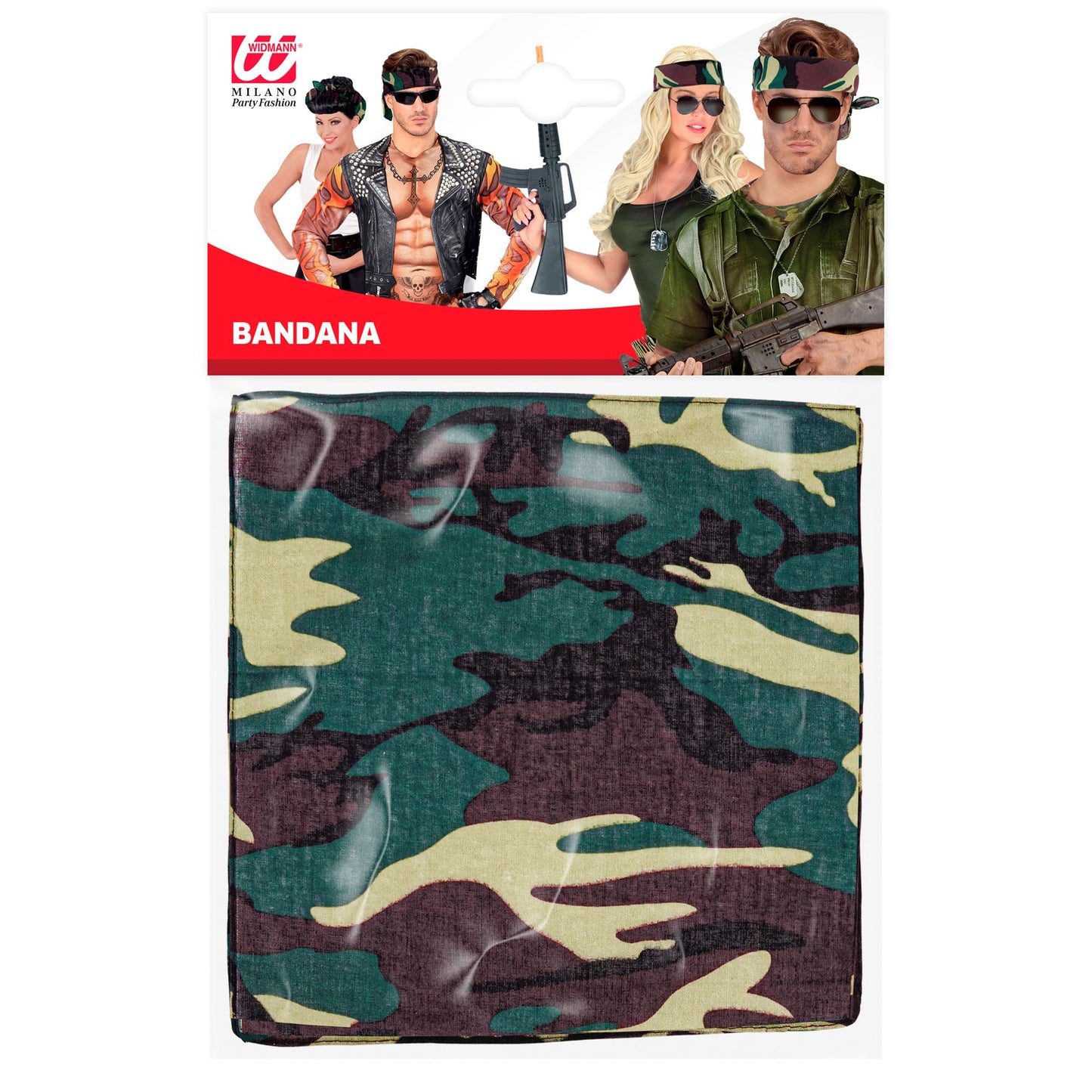 "CAMOUFLAGE BANDANA" 55x55 cm - 100% Baumwolle – Ansicht 3