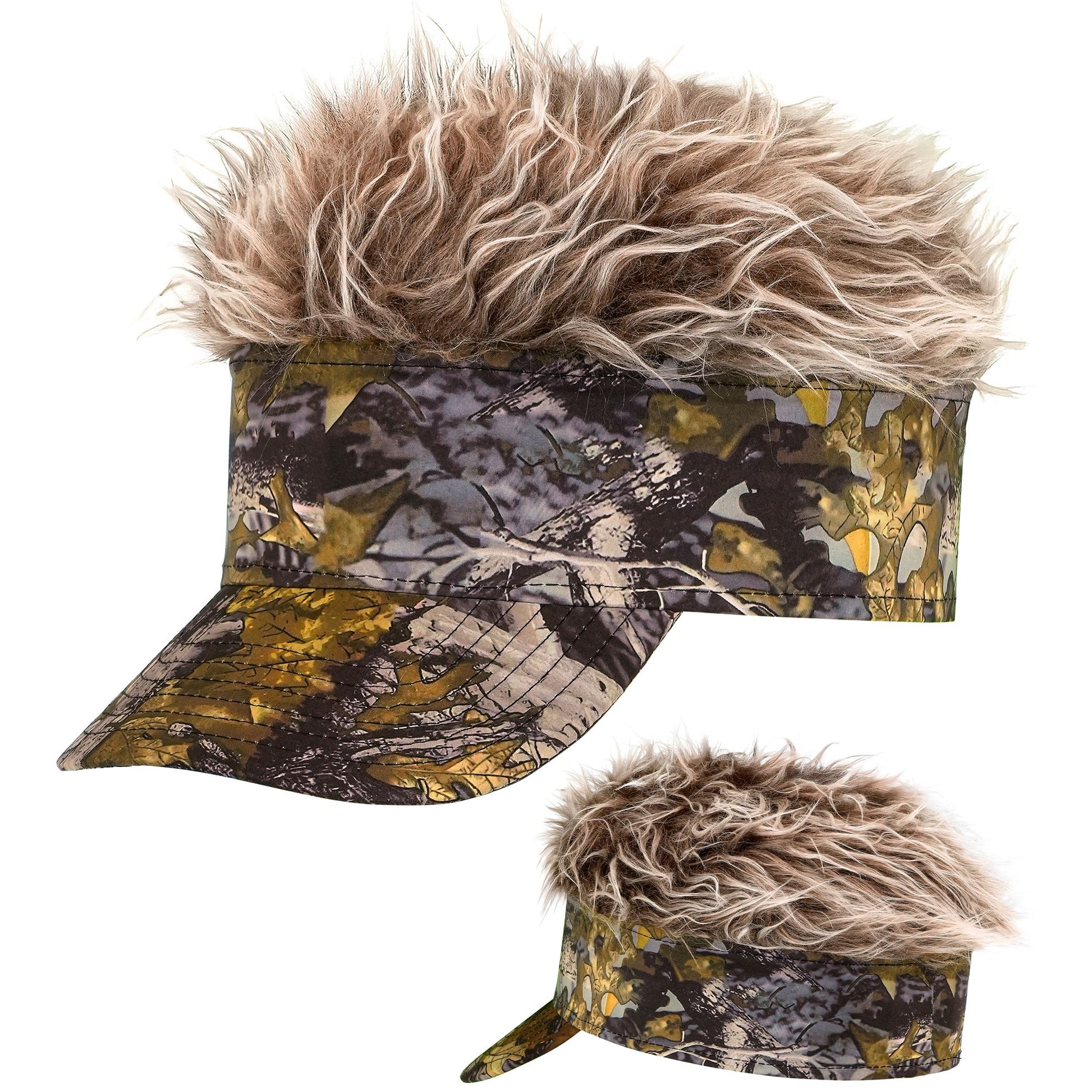 "CAMOUFLAGE SCHIRMMÜTZE MIT PLÜSCHHAAREN" – Vorderansicht
