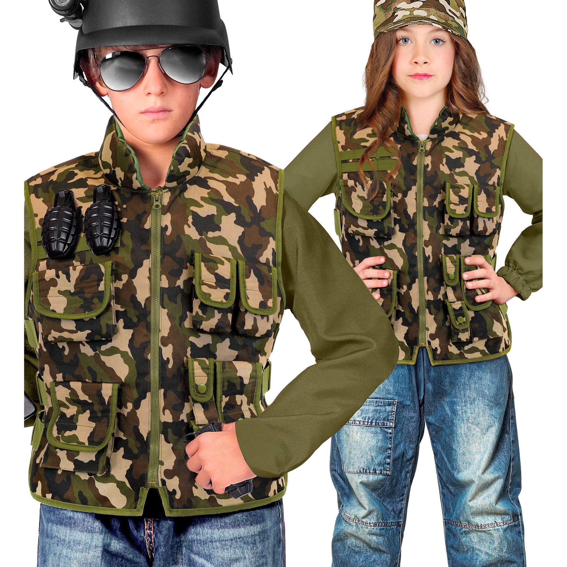 "CAMOUFLAGE TAKTISCHE EINSATZWESTE" Kindergröße – Ansicht 3