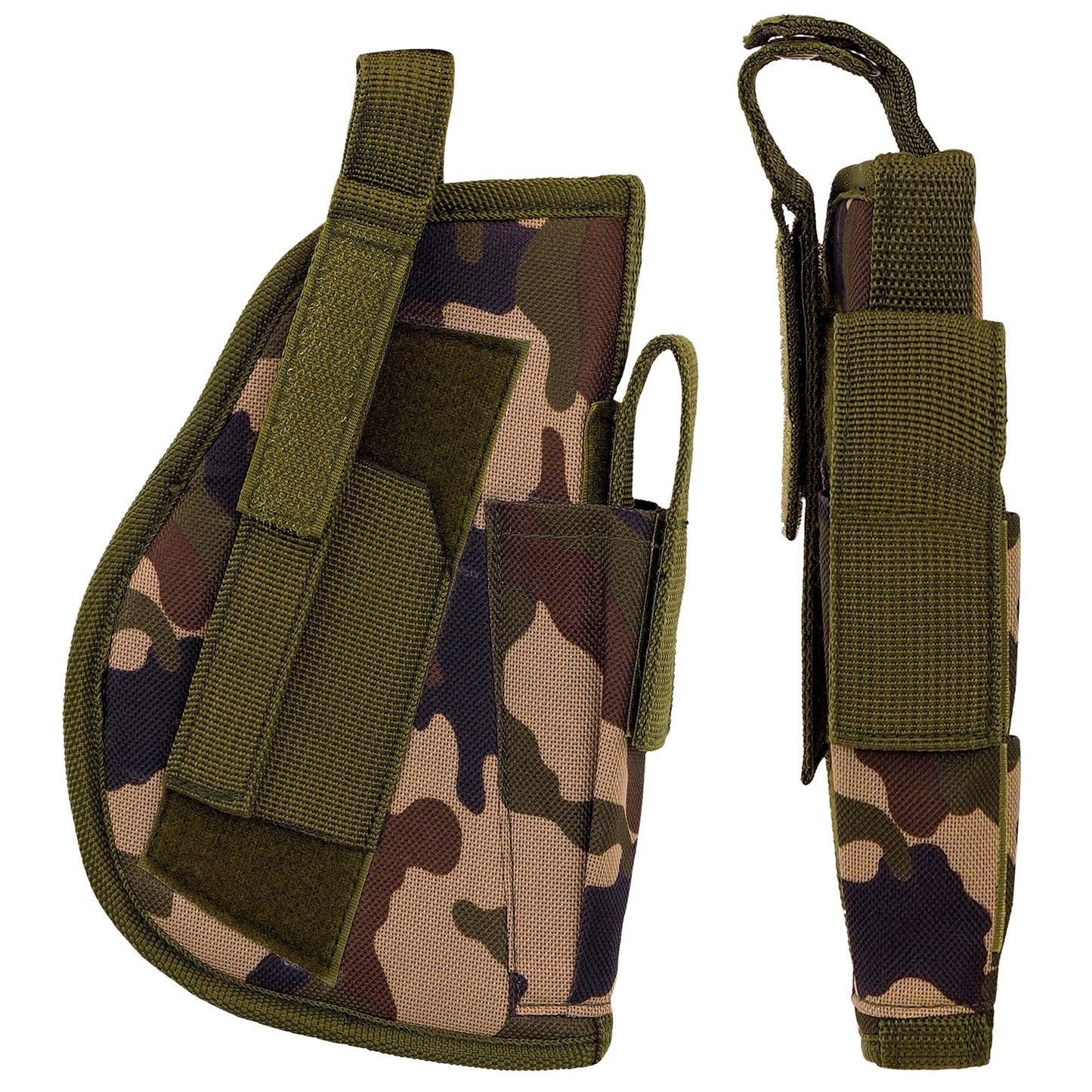 "CAMOUFLAGE TAKTISCHES HOLSTER FÜR DAS RECHTE BEIN" – Vorderansicht