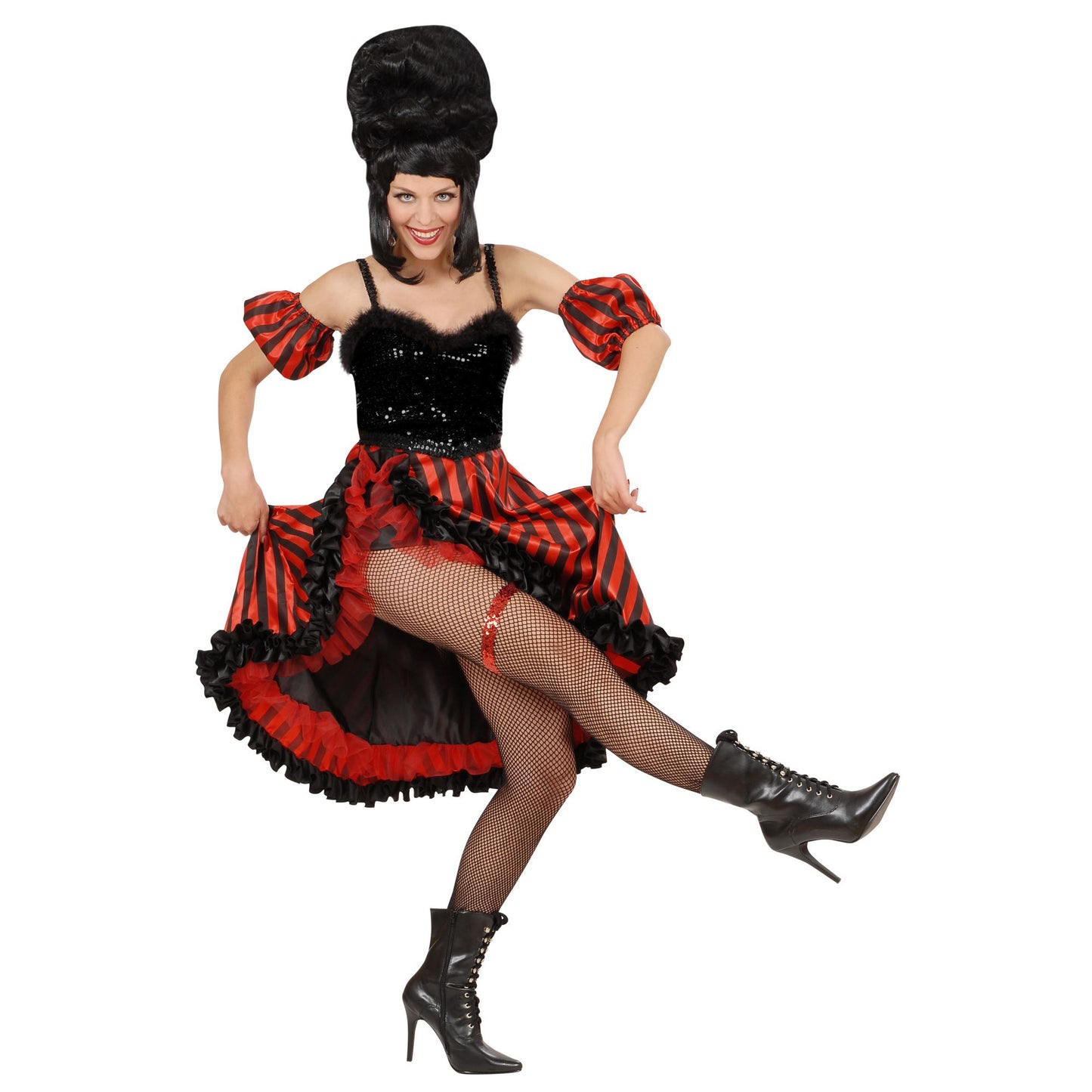 "CAN CAN TÄNZERIN" in 3 Farben sort. (Kleid, Armstulpen, Strumpfband) – Ansicht 3