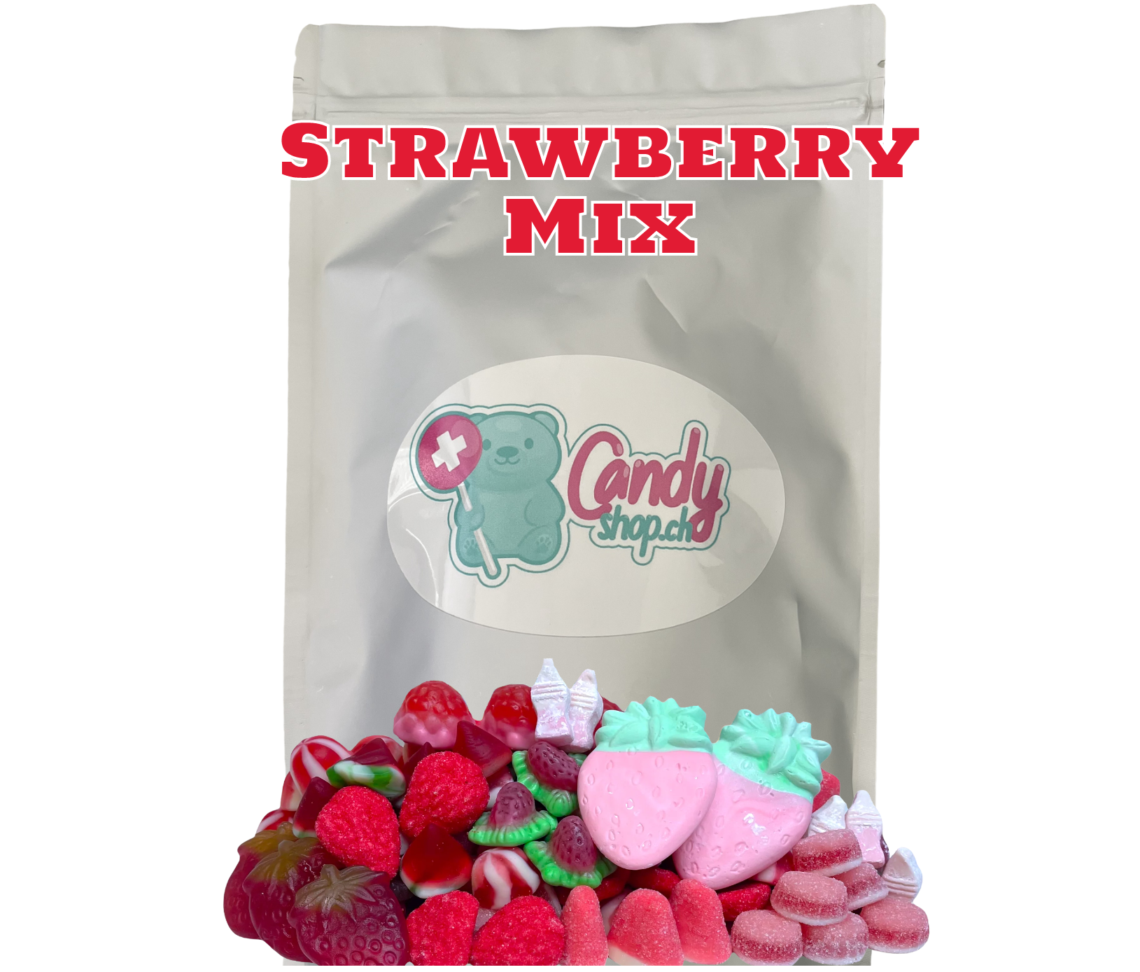 Strawberry Mix Sweet Bag 1Kg Candyshop.ch Erdbeer Fruchtgummi