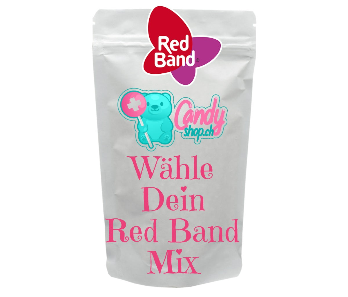 Wunsch Beutel Red Band 1Kg Candyshop.ch