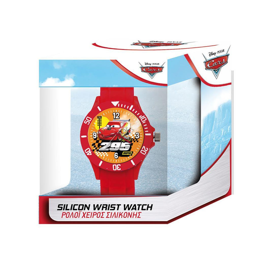 CARTOON CARS RED - SILICON WRIST WATCH 562690 Only Time Armbanduhr 33 mm Rot ansicht-2