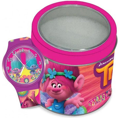 CARTOON TROLLS - Tin Box 504602 Analoguhr Armbanduhr 33 mm