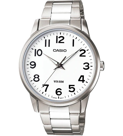 CASIO COLLECTION 3 H - WHITE MTP-1303D-7BVDF Only Time - Armbanduhr 40 mm Weiss