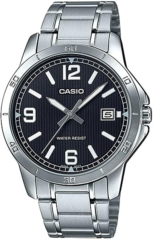CASIO COLLECTION CASUAL DATE - BLACK MTP-V004D-1B2UDF Date - Armbanduhr 41.5 mm Schwarz