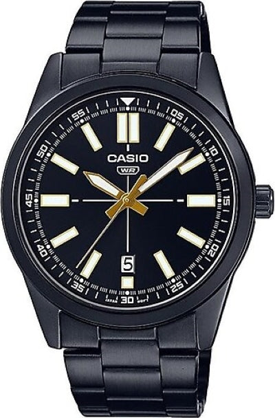 CASIO COLLECTION CASUAL DATE - FULL BLACK MTP-VD02B-1EUDF Date - Armbanduhr 41 mm Schwarz