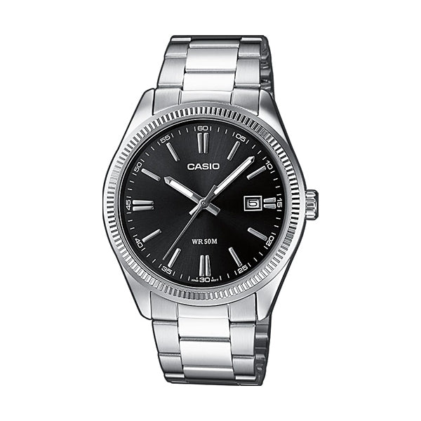 CASIO COLLECTION DATE - BLACK MTP-1302PD-1A1VEF Date - Armbanduhr 38.5 mm Schwarz