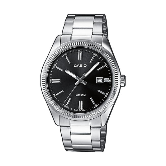 CASIO COLLECTION DATE - BLACK MTP-1302PD-1A1VEF Date - Armbanduhr 38.5 mm Schwarz