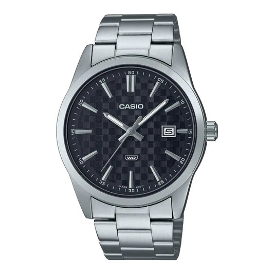 CASIO COLLECTION DATE - CARBON LOOK - BLACK MTP-VD03D-1AUDF Date - Armbanduhr 41 mm Schwarz