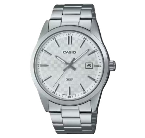 CASIO COLLECTION DATE - CARBON LOOK - SILVER MTP-VD03D-7AUDF Date - Armbanduhr 41 mm Silber