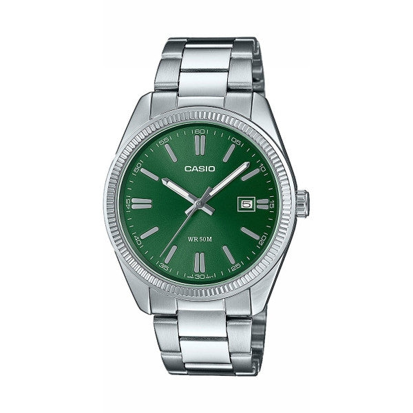 CASIO COLLECTION DATE - FOREST GREEN MTP-1302PD-3AVEF Date - Armbanduhr 38.5 mm Grün