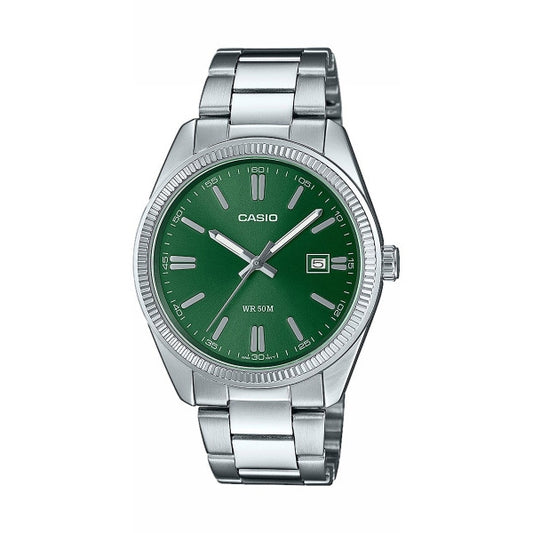 CASIO COLLECTION DATE - FOREST GREEN MTP-1302PD-3AVEF Date - Armbanduhr 38.5 mm Grün