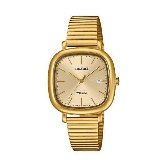 CASIO COLLECTION DATE SQUARE - GOLD LTP-B166G-9AVEF Date - Armbanduhr 30 mm Gold