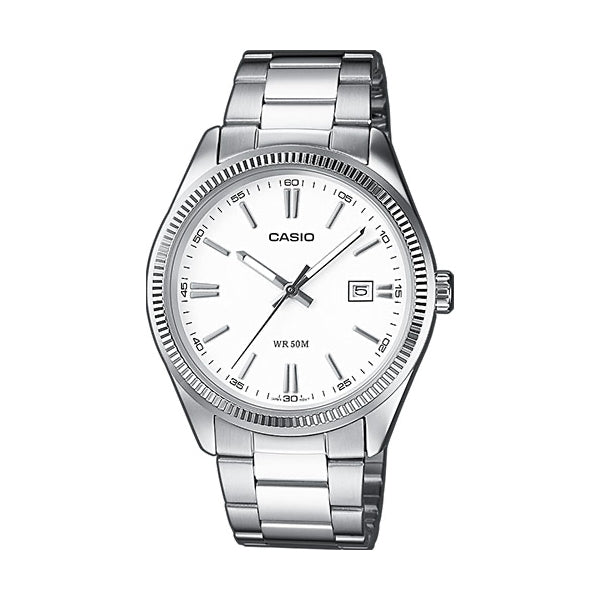 CASIO COLLECTION DATE - WHITE MTP-1302PD-7A1VEF Date - Armbanduhr 38.5 mm Weiss