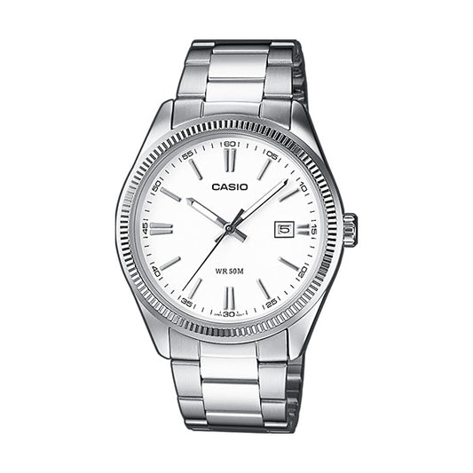 CASIO COLLECTION DATE - WHITE MTP-1302PD-7A1VEF Date - Armbanduhr 38.5 mm Weiss