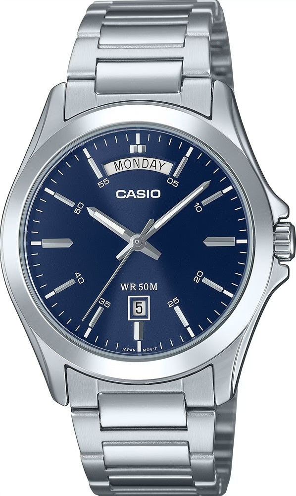CASIO COLLECTION & VINTAGE CASIO COLLECTION DAY DATE BLUE MTP-1370D-2A2VDF Armbanduhr 40 mm Blau Herren – Produktansicht