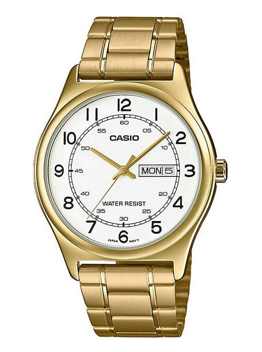 CASIO COLLECTION DAY DATE - GOLD MTP-V006G-7BUDF Date - Armbanduhr 38 mm Gold