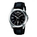 CASIO COLLECTION DAY DATE LEATHER - BLACK MTP-1370L-1AVDF Day & Date - Armbanduhr 40 mm Schwarz ansicht-2