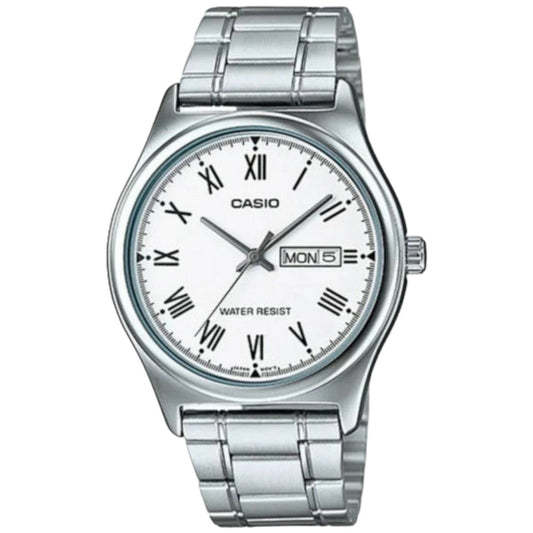 CASIO COLLECTION DAY DATE - WHITE MTP-V006D-7BUDF Day & Date - Armbanduhr 38 mm Weiss ansicht-2