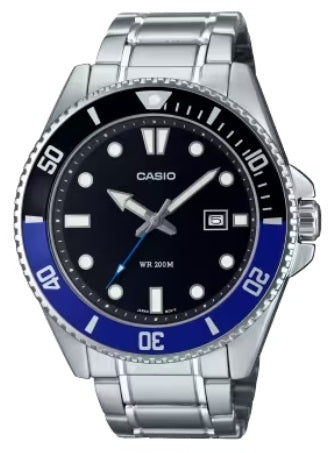 CASIO COLLECTION DIVER DATE 200M - BLACK MDV-107D-1A2VDF Date - Armbanduhr 46 mm Schwarz