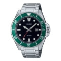 CASIO COLLECTION DIVER DATE 200M - GREEN MDV-107D-3AVDF Date - Armbanduhr 46 mm Grün ansicht-2