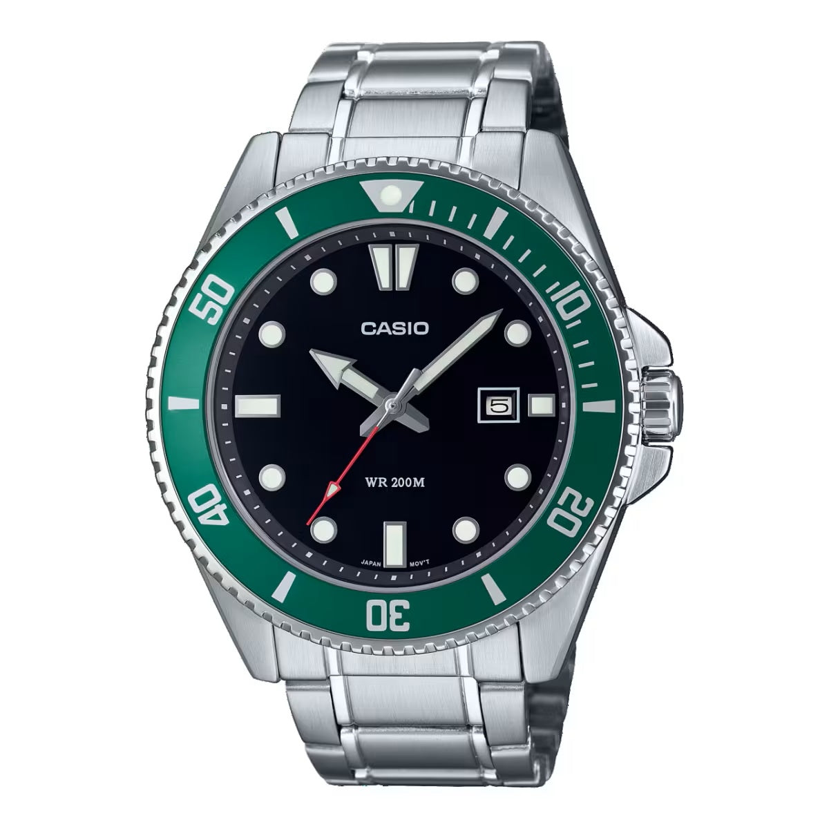 CASIO COLLECTION DIVER DATE 200M - GREEN MDV-107D-3AVDF Date - Armbanduhr 46 mm Grün