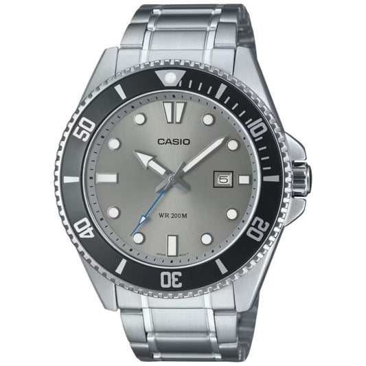 CASIO COLLECTION DIVER DATE 200M - GREY MDV-107D-8AVDF Date - Armbanduhr 46 mm Grau