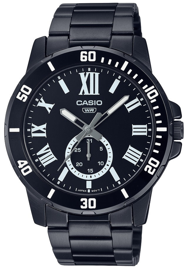 CASIO COLLECTION DIVER DATE - BLACK MTP-VD200B-1BUDF Only Time - Armbanduhr 45 mm Schwarz