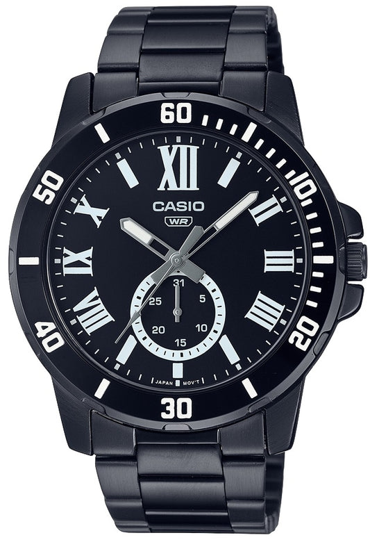 CASIO COLLECTION DIVER DATE - BLACK MTP-VD200B-1BUDF Only Time - Armbanduhr 45 mm Schwarz